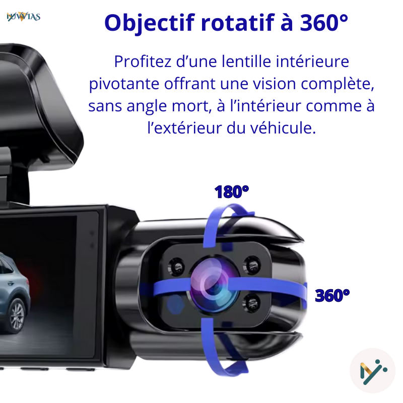 Caméra Dashcam 1080P WiFi – Vision Nocturne IR, Grand Angle & Enregistrement en Boucle