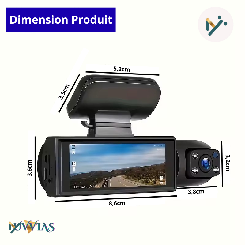 Caméra Dashcam 1080P WiFi – Vision Nocturne IR, Grand Angle & Enregistrement en Boucle