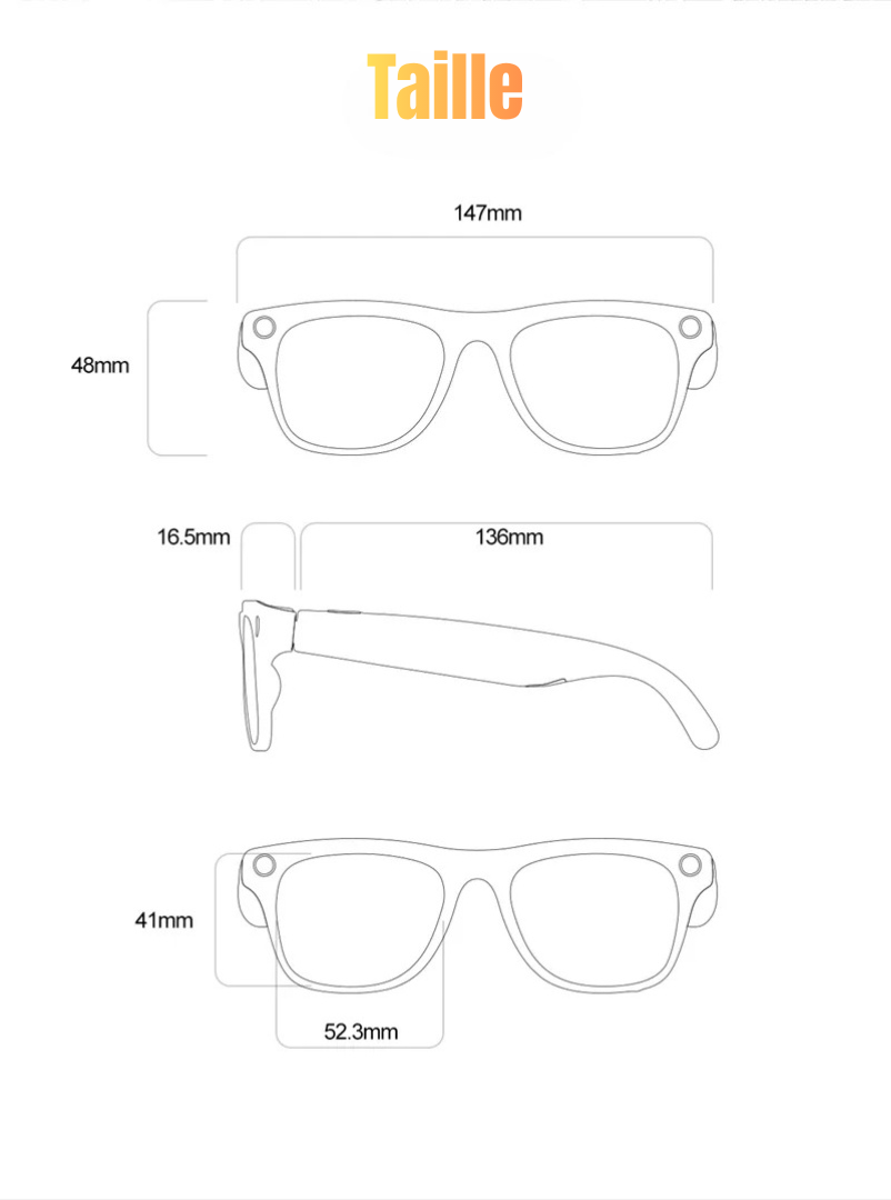 Lunettes Intelligentes NUVFIT VISION ONE 6K HD – Caméra, Musique & Traduction AI