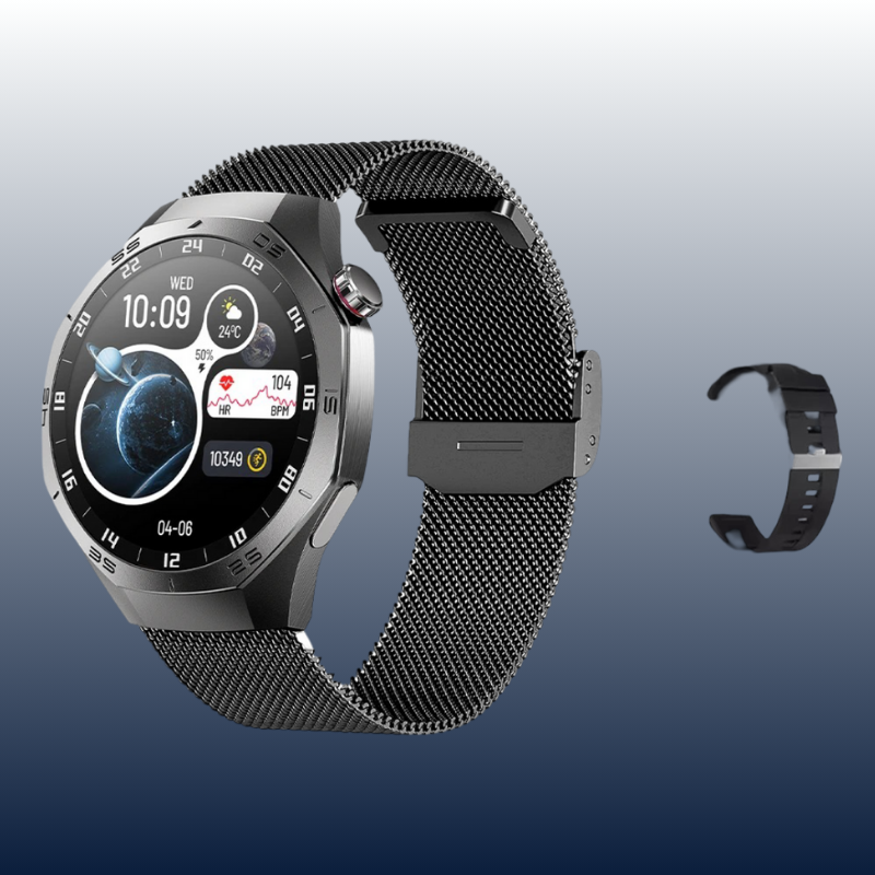 SmartWatch NUVFIT 1 2025 Homme – GPS, Appels Bluetooth & Écran AMOLED !