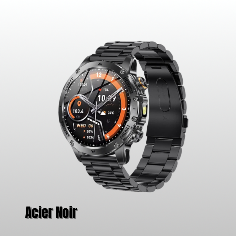 NUVFIT-PRO – La Montre Militaire Connectée 2025 la Plus Robuste, Batterie 1000 mAh