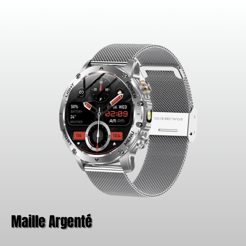 NUVFIT-PRO – La Montre Militaire Connectée 2025 la Plus Robuste, Batterie 1000 mAh