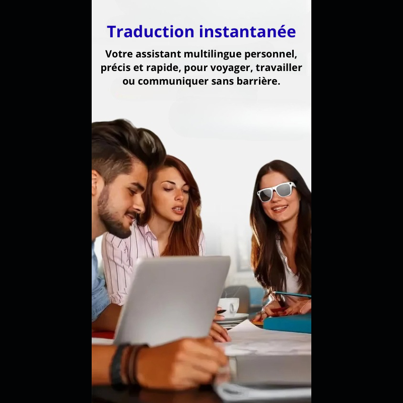Lunettes Intelligentes NUVFIT VISION ONE 6K HD – Caméra, Musique & Traduction AI