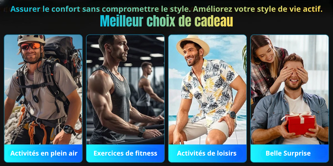 SmartWatch NUVFIT 1 2025 Homme – GPS, Appels Bluetooth & Écran AMOLED !