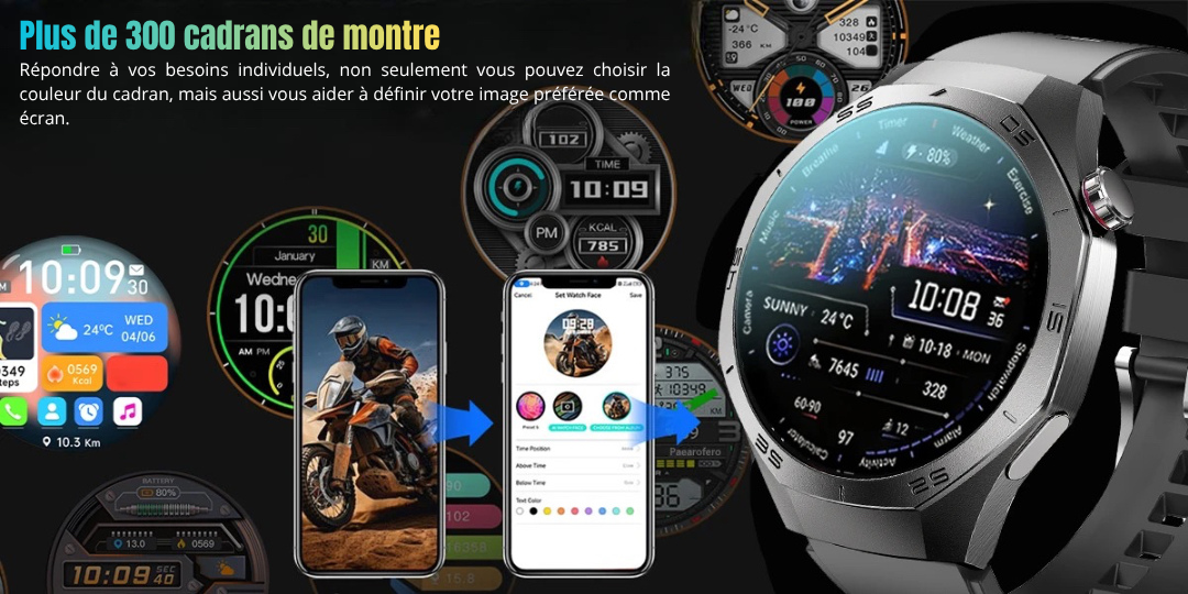 SmartWatch NUVFIT 1 2025 Homme – GPS, Appels Bluetooth & Écran AMOLED !