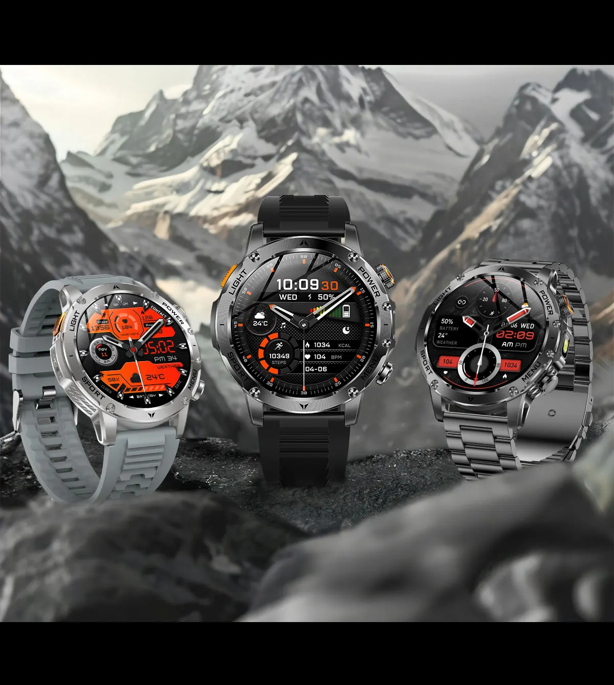 NUVFIT-PRO – La Montre Militaire Connectée 2025 la Plus Robuste, Batterie 1000 mAh