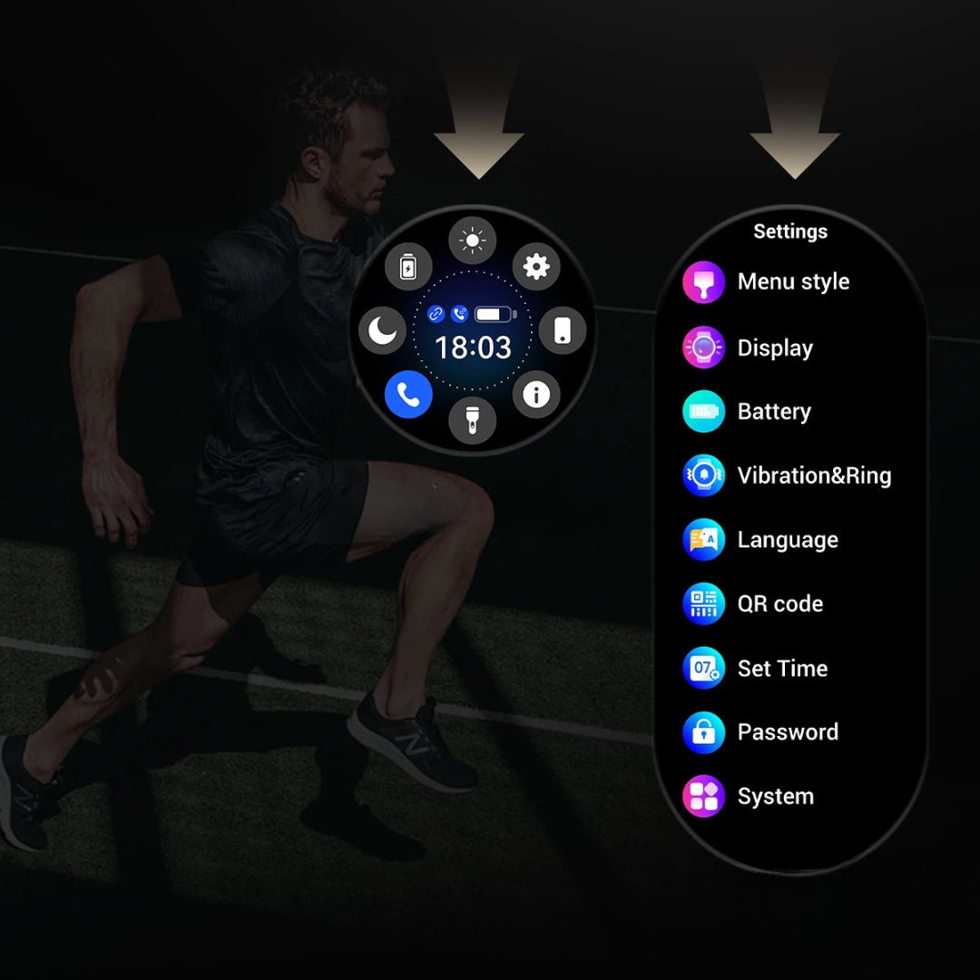 SmartWatch NUVFIT 1 2025 Homme – GPS, Appels Bluetooth & Écran AMOLED !