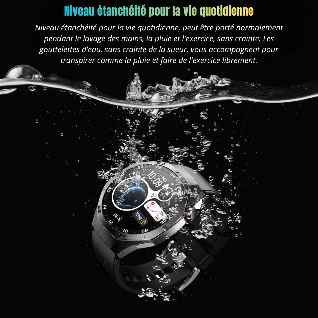 SmartWatch NUVFIT 1 2025 Homme – GPS, Appels Bluetooth & Écran AMOLED !