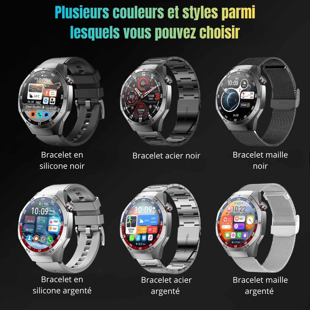 SmartWatch NUVFIT 1 2025 Homme – GPS, Appels Bluetooth & Écran AMOLED !